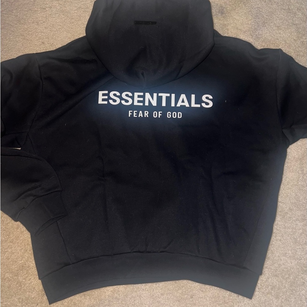 Fear of God Essentials Midnight Black Hoodie